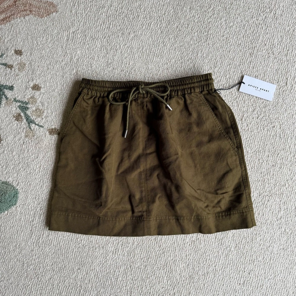 Apiece Apart Matam Mini Skirt Olive Green NWT New Small SM S